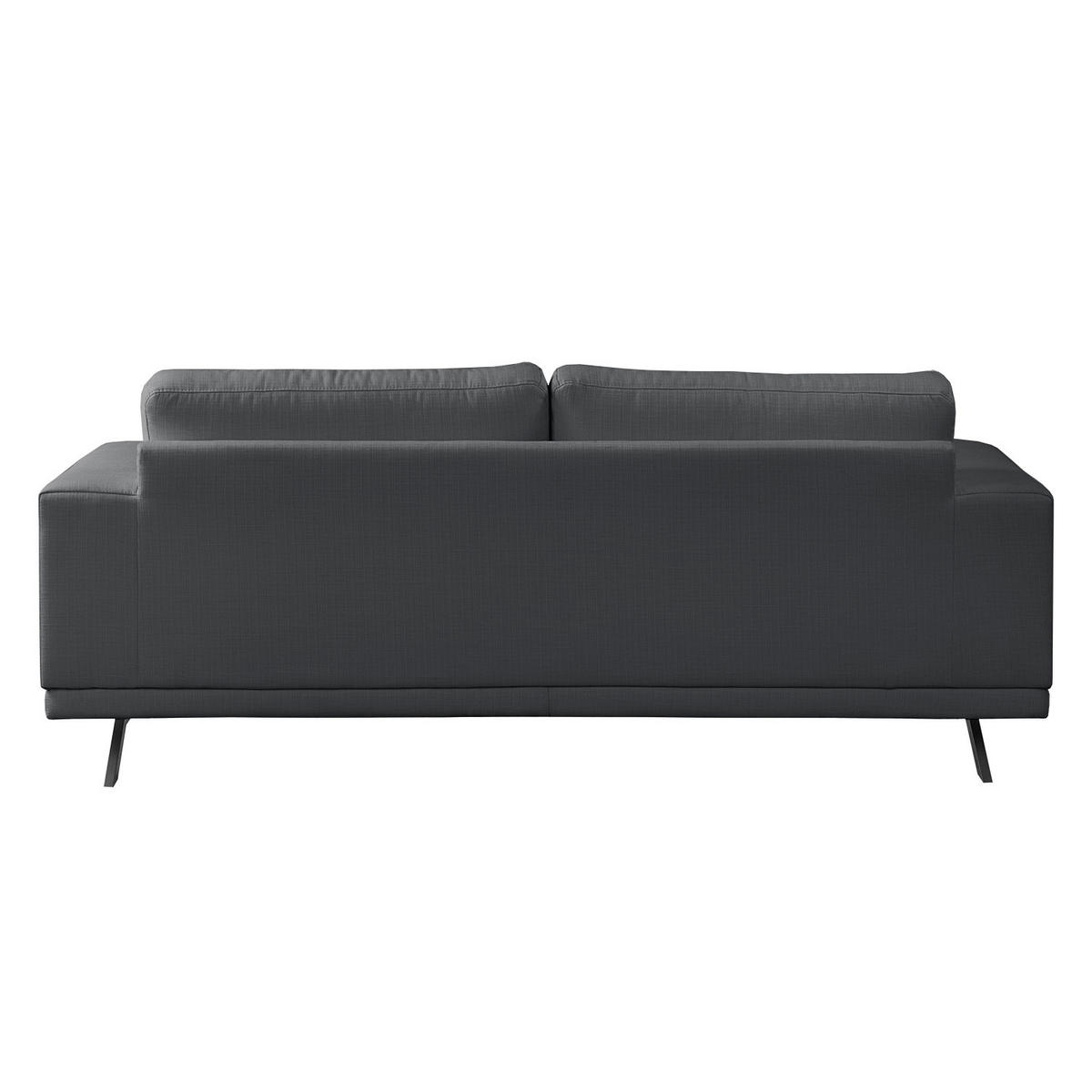 2-SITZER SOFA - Strukturstoff - Anthrazit, Textil (196/81/89cm) - home24