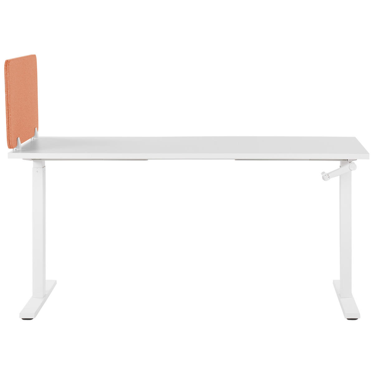 SCHREIBTISCHTRENNWAND 72 x 40 cm Hellrot Wally - Rot, Textil (72/40/2cm) - Beliani
