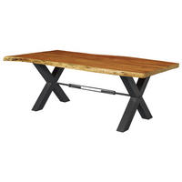 ESSTISCH Akazie 240x110x76 natur lackiert IRON LABEL #188 - Naturfarben, Holz (240/110/76cm) - Massivmoebel24