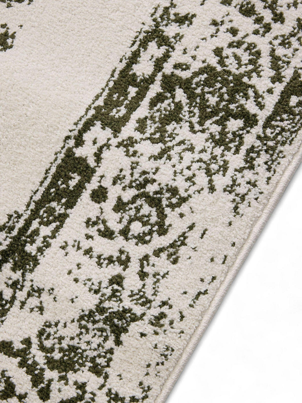 VINTAGE-TEPPICH Sia 160/230 cm - Creme/Grün, Kunststoff (160/230cm) - benuta