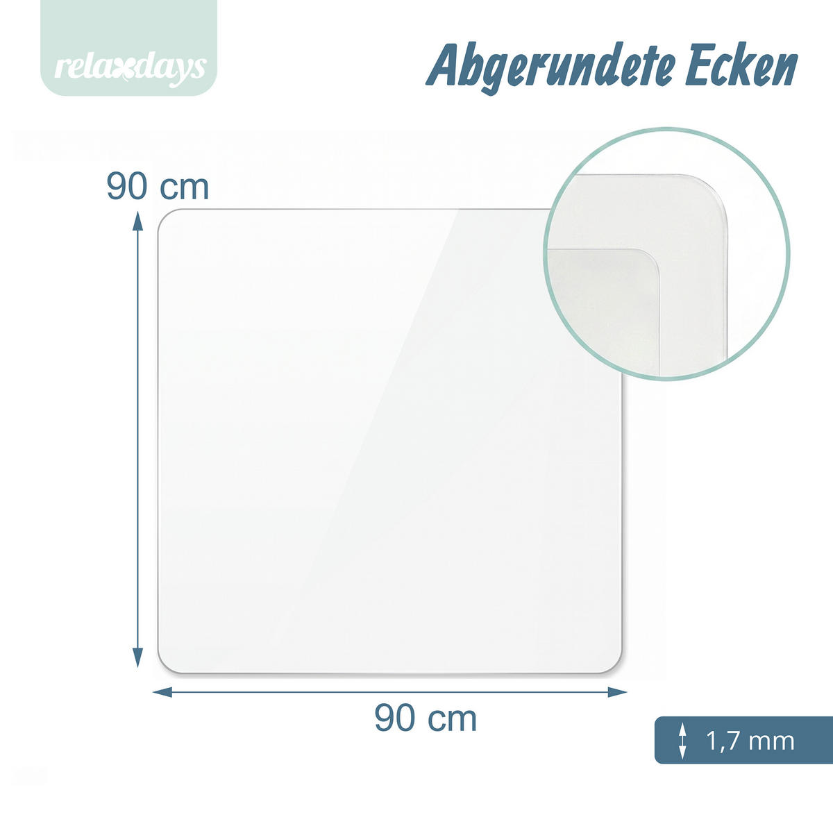 SKYDDSMATTA Transparent PVC 90x90 cm - Transparent, Plast (90/90cm) - Relaxdays
