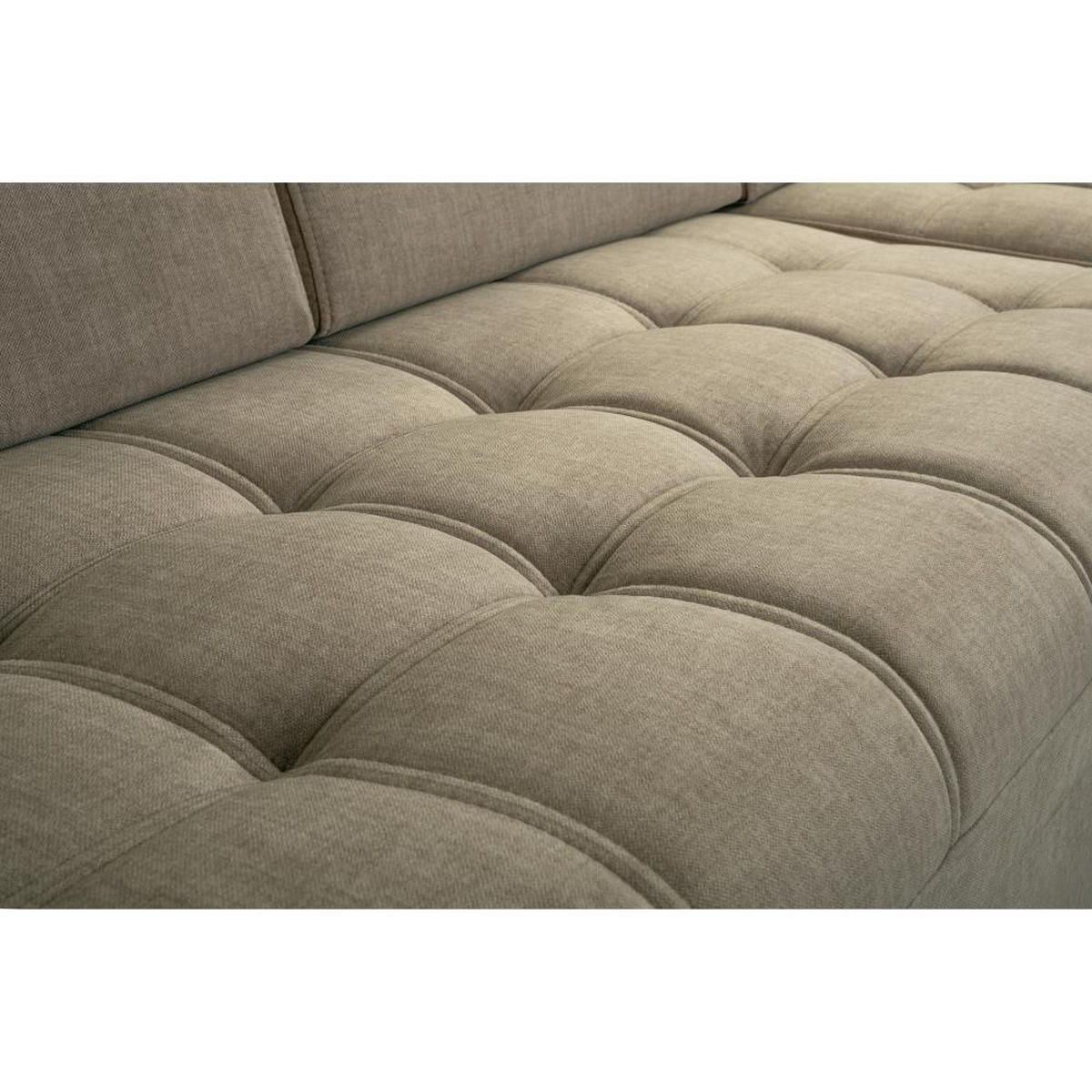 ECKSCHLAFSOFA Bianca beige links - Chromfarben/Beige, Textil (264/165cm) - Beautysofa