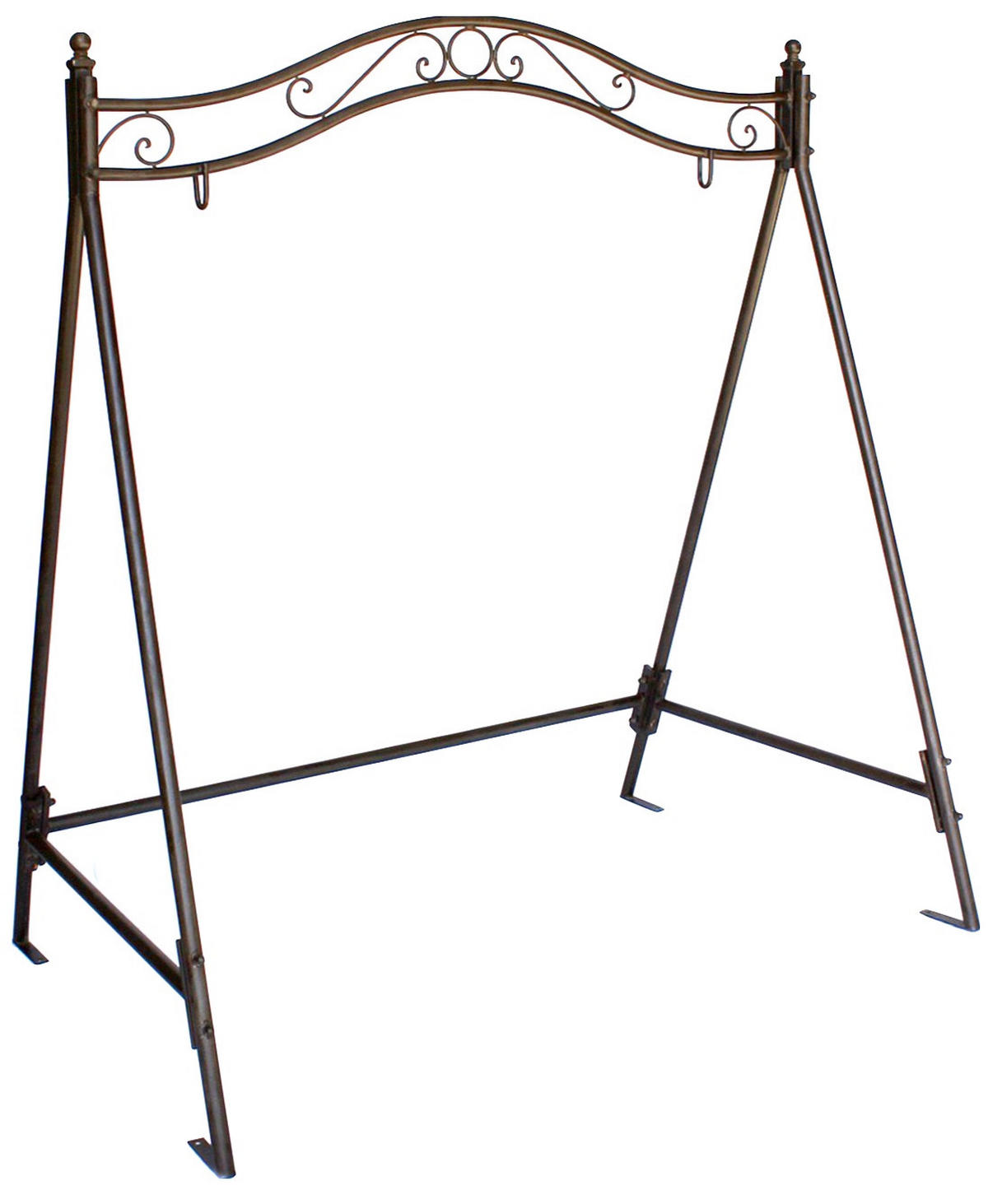 SCHAUKELGESTELL für Hollywoodschaukel aus Metall 9982505 - Braun, Metall (157/190/105cm) - DanDiBo