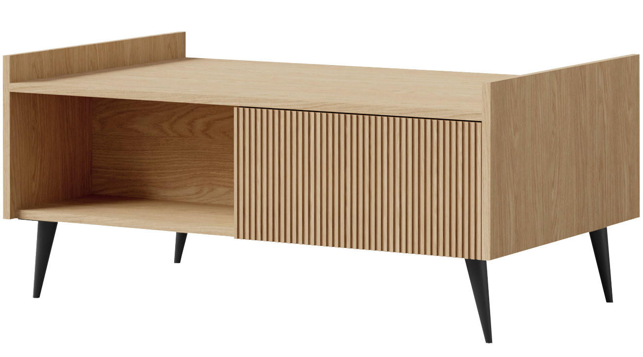 COUCHTISCH Arysa Frühlings-Eiche Hellbraun 100/45/60 cm - Eichefarben/Schwarz, Holzwerkstoff/Metall (60/100/45cm) - WFL GROUP