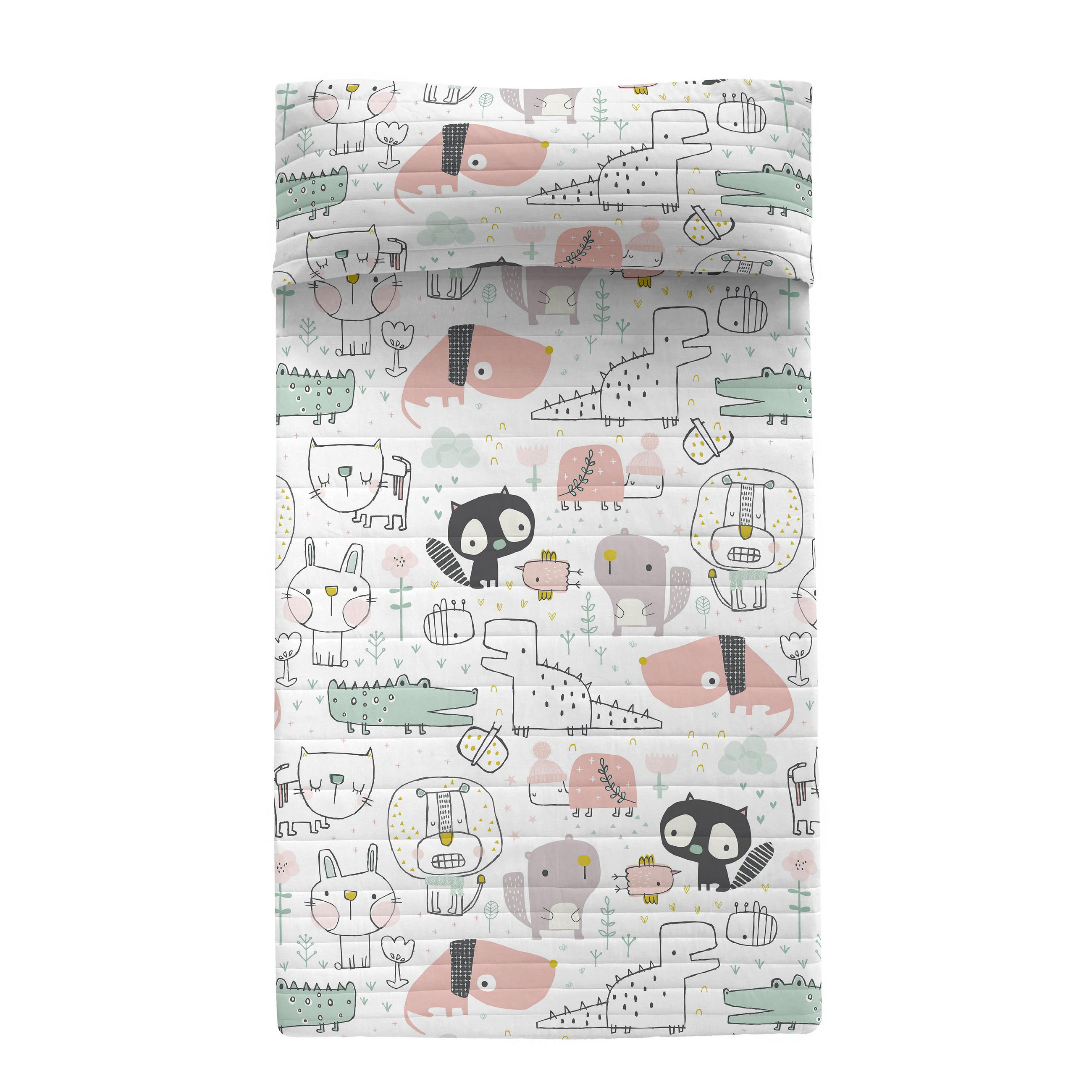TAGESDECKE best buddies 180x260 cm (bett 80/90/105) mehrfarbig - Multicolor, Textil (180/260cm) - Happy Friday