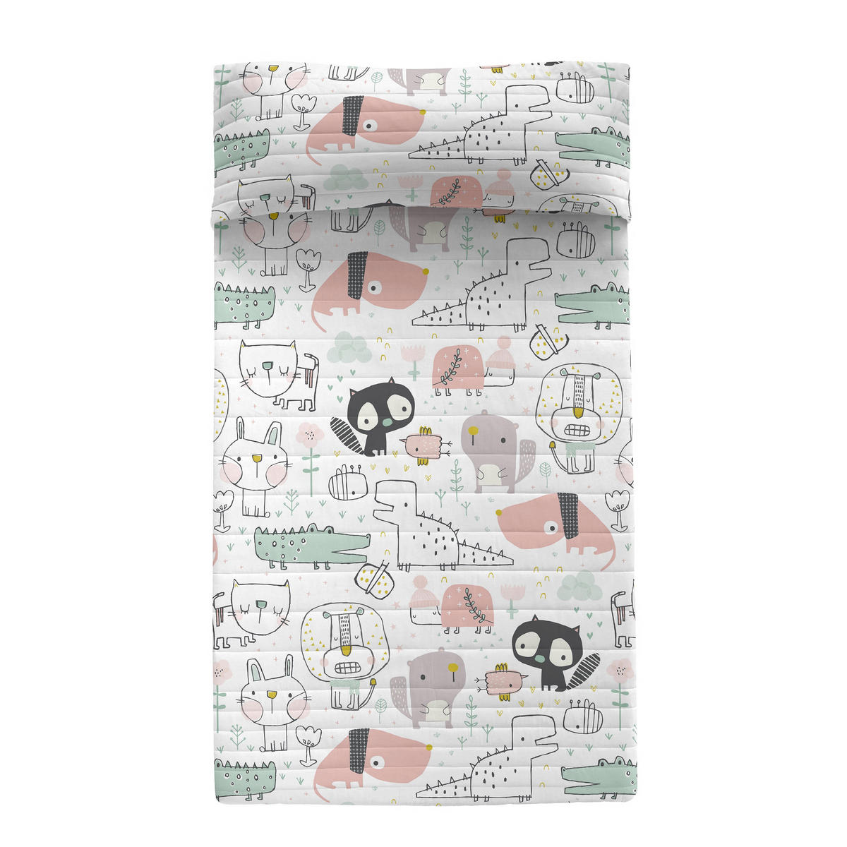 TAGESDECKE best buddies 180x260 cm (bett 80/90/105) mehrfarbig - Multicolor, Textil (180/260cm) - Happy Friday