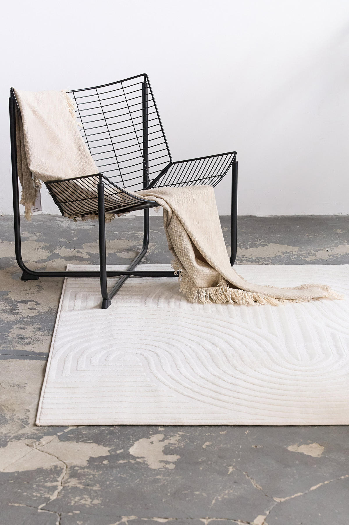 TEPPICH HYGGE Cremeweiß Quadrat 160/160 cm - Creme, Textil (160/160cm) - Tapiso