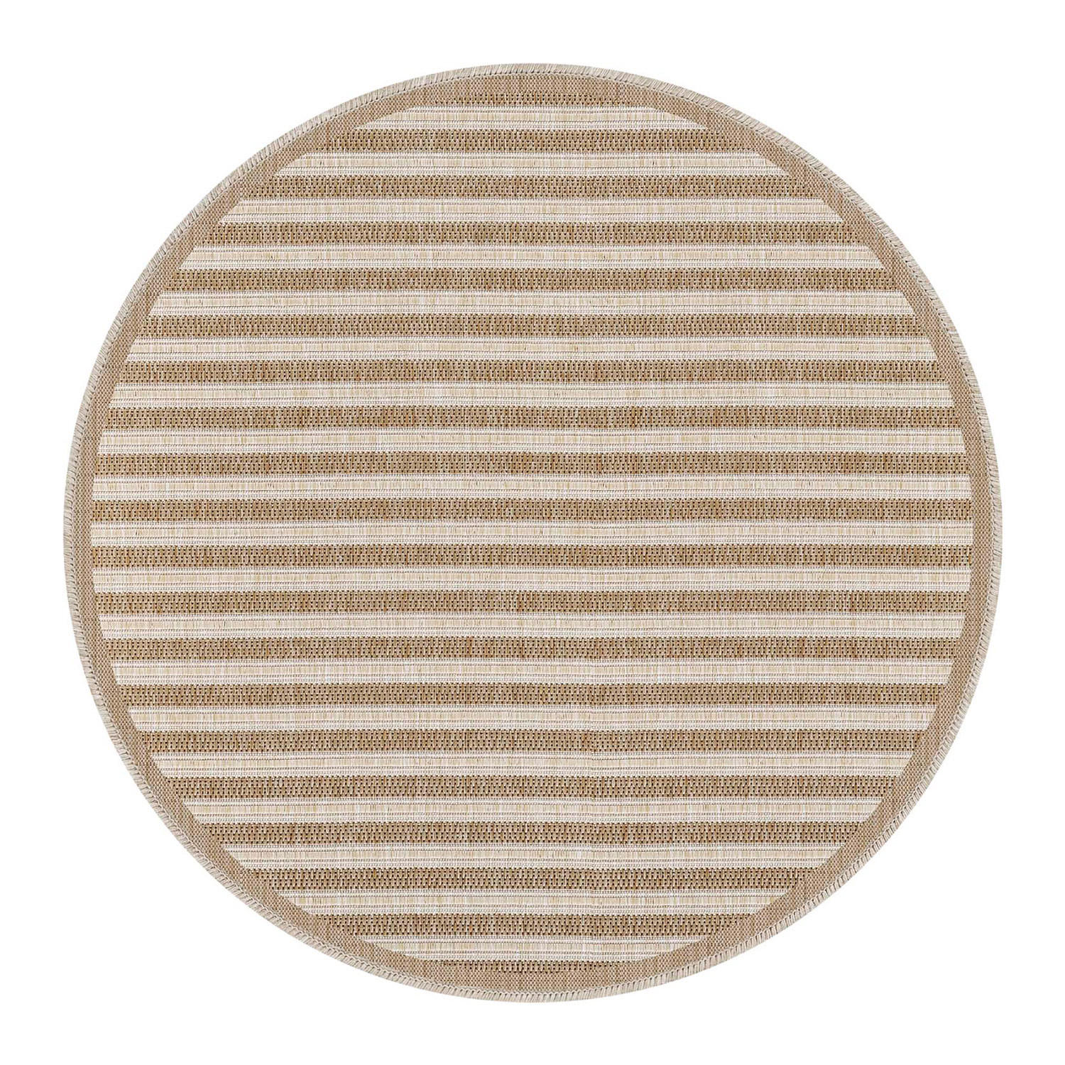 OUTDOOR-TEPPICH 102 Braun Wetterfest 200 cm Rund - Braun, Textil (200/200cm) - carpet city