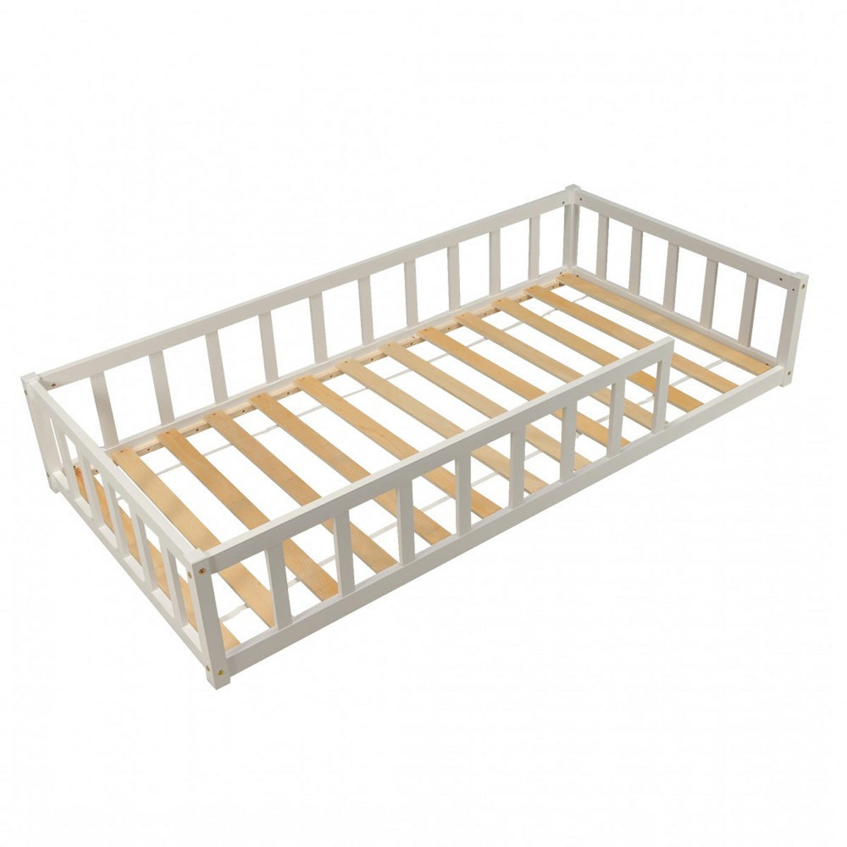 KINDERBETT NINO MIT LATTENROST/ Spielbett 90x190 - Weiß - Weiß, Holz (90/190cm) - Weber Industries