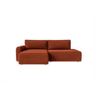 ECKSOFA Sarro mit Schlaffunktion, Rotbraun - Rostfarben, Textil (165/260cm) - Fedve