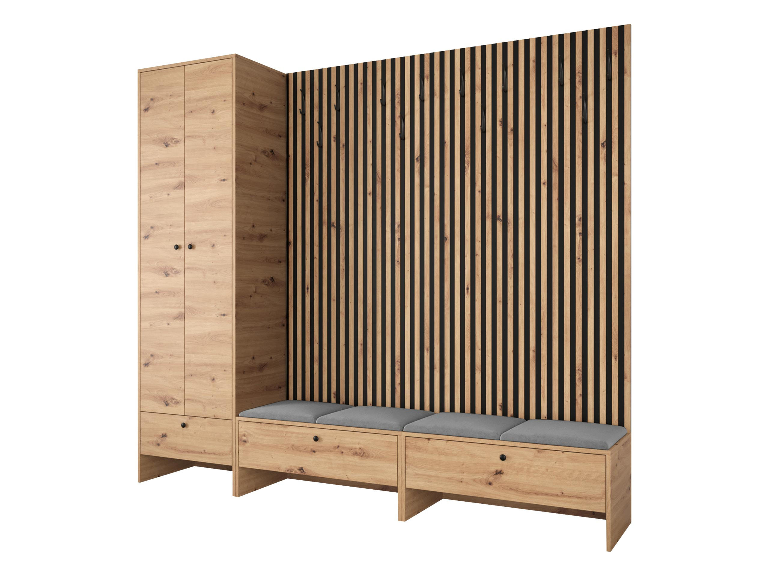 GARDEROBE Balma VI - Grau, Holzwerkstoff (230/206/44cm) - MIRJAN24