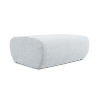 POUF Chenille Stoff Blau - Blau/Schwarz, Kunststoff/Textil (102/40/62cm) - Makamii