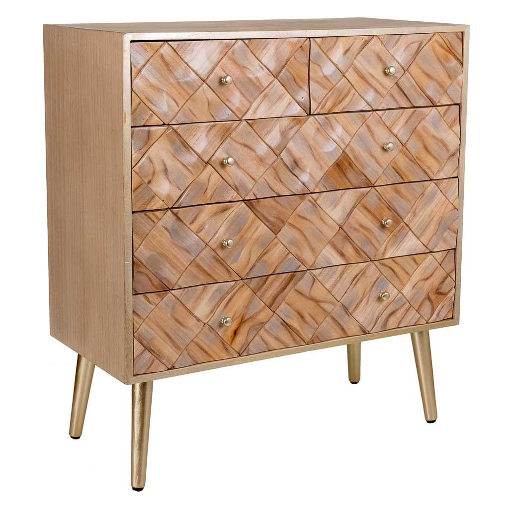 KOMMODE 73x35x79 cm - Braun, Holz (72.5/79/35cm) - Wanderlust