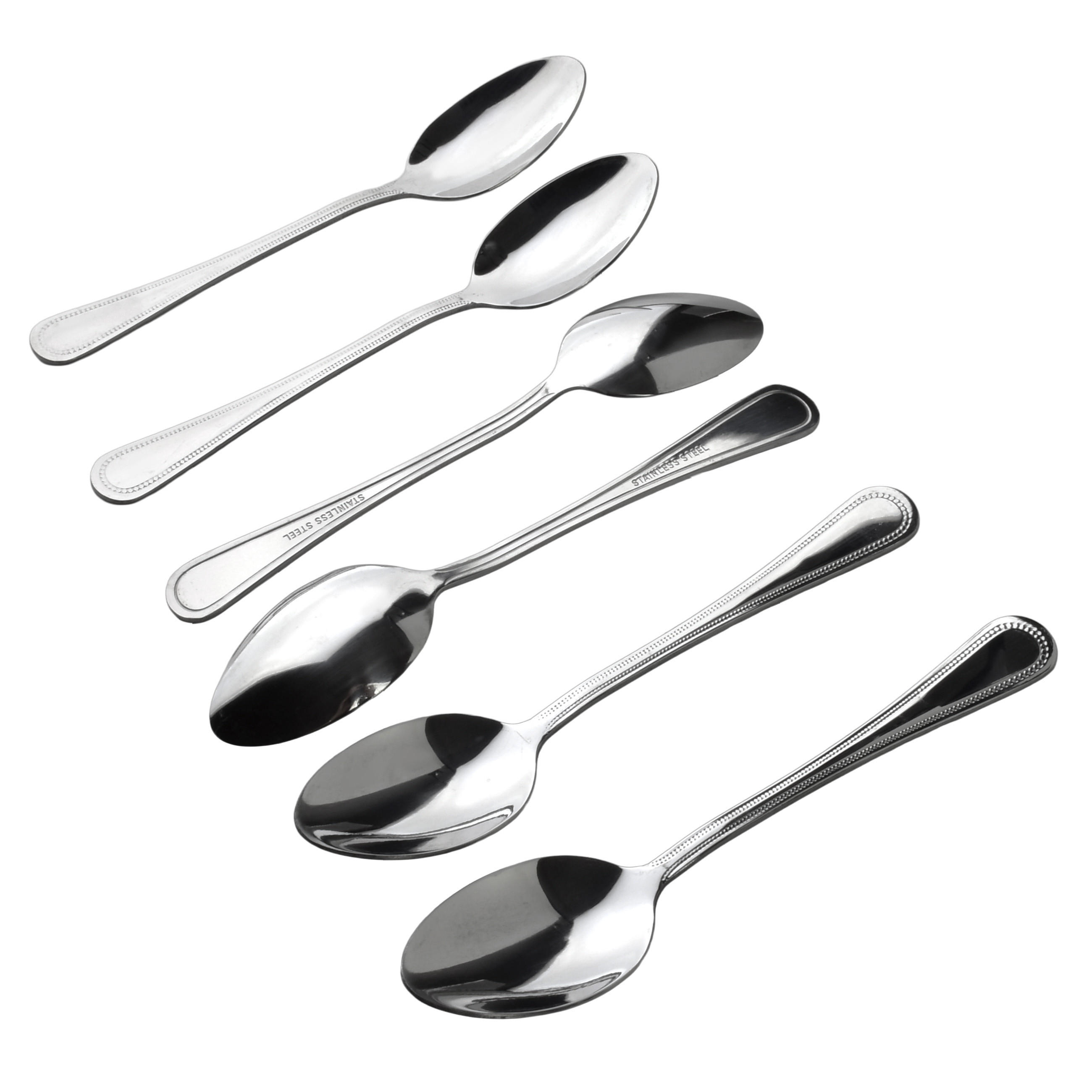 SOUPLÖFFEL Chamomile 6-tlg silberfarben 2/2/19cm Edelstahl - Silberfarben, Metall - Mondex
