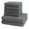 FROTTIERSET Cashmere feeling 6-teilig - Dunkelgrau, Textil (50/100cm) - Ross