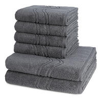 FROTTIERSET Cashmere feeling 6-teilig - Dunkelgrau, Textil (50/100cm) - Ross