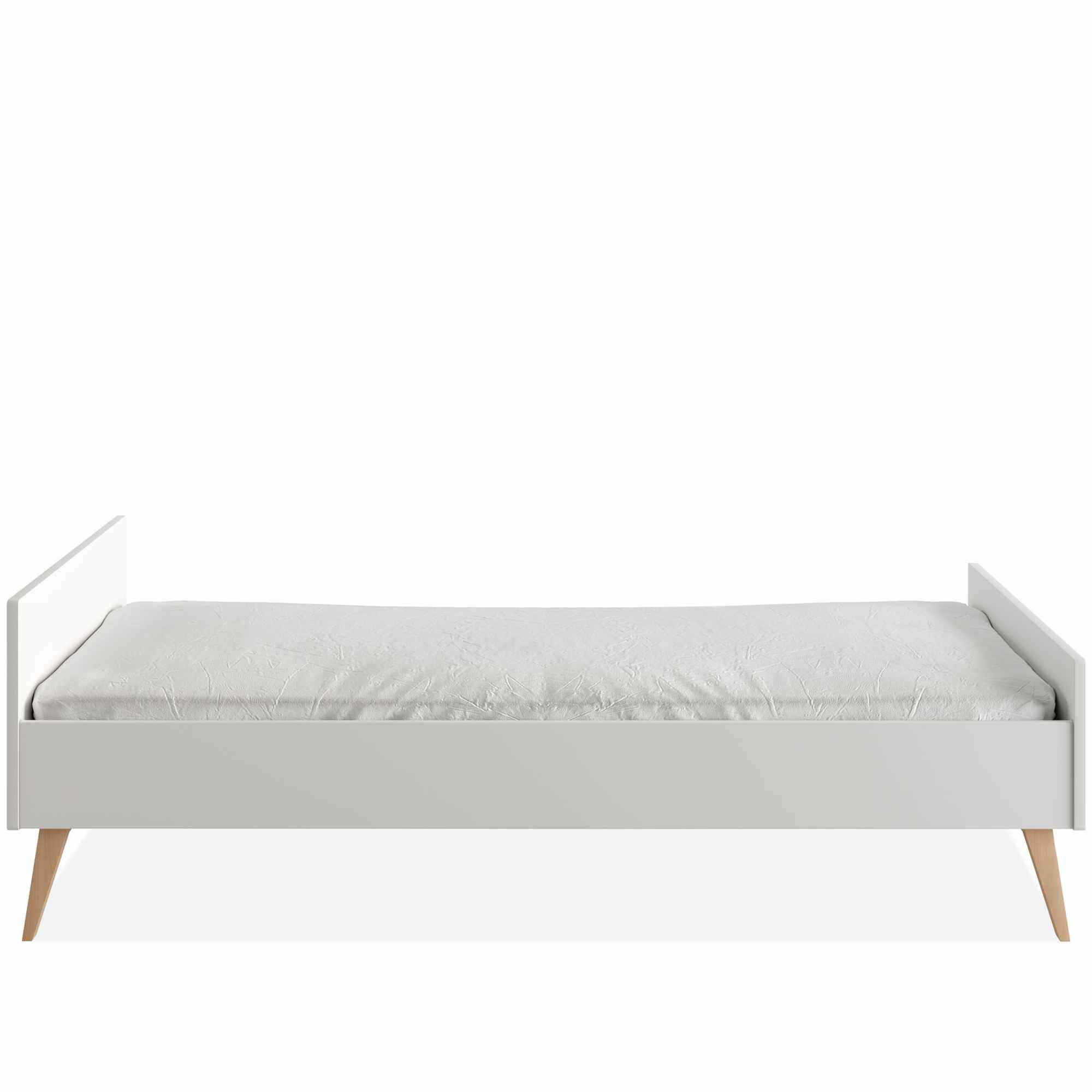 KINDERBETT Dambi - Weiß, Holz (205/65/125cm) - KONSIMO®