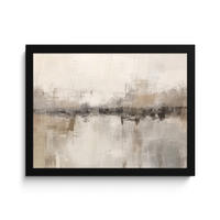POSTER MIT RAHMEN Moderne Kunst - Abstrakt - Beige 40x30 cm - Beige, Papier (40/30cm) - MuchoWow