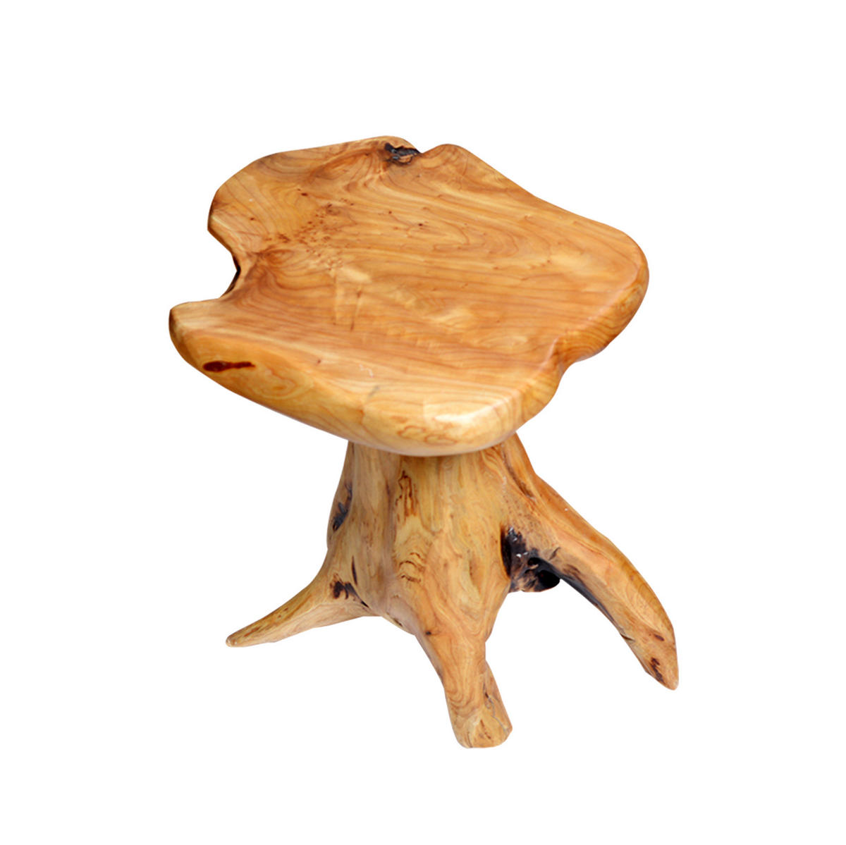 KLUBSKA miza večnamenska iz korenine masivne jelke z naravno nepravilno obliko, Naravna barva lesa - naravne barve, leseni material (35/30/37cm) - Redom