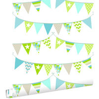 TAPETE Girlande 53 cm x 10.05 m - Türkis, Papier (53/0.1cm) - ESTAhome