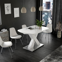 ESSTISCH Chinto Weiß 120 x 80 cm ausziehbar - Weiß, Holzwerkstoff (80/120/76cm) - Vicco