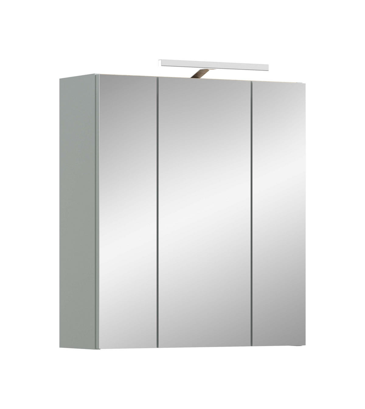 SPIEGELSCHRANK inkl. Beleuchtung STAR (B/H/T: ca. 60/68/19 cm) in Eiche hell/Spiegelglas - Eichefarben, Holzwerkstoff (60/68/19cm)