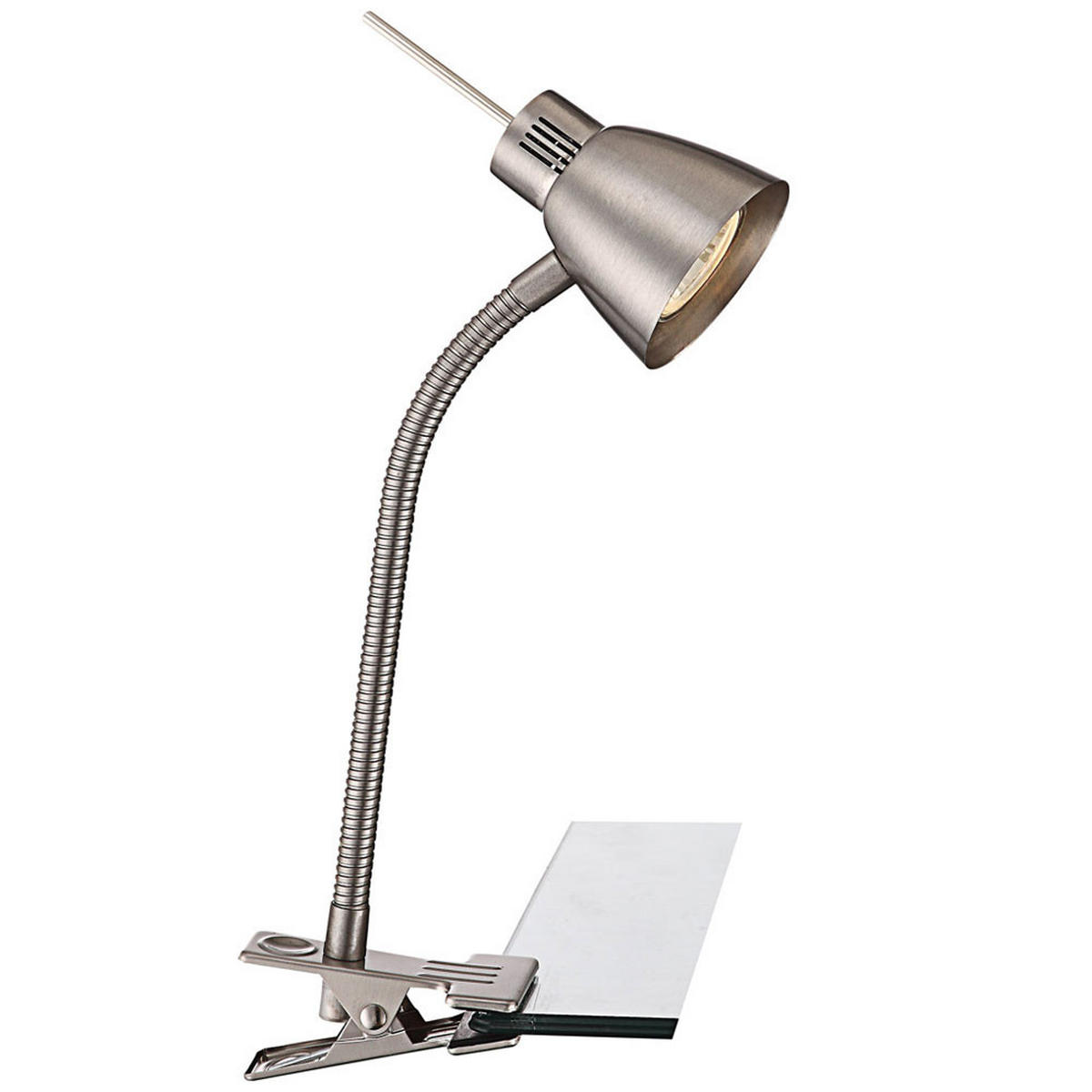 LED KLEMMLEUCHTE Nuova Silber matt - Silberfarben, Metall (24/27/38cm)