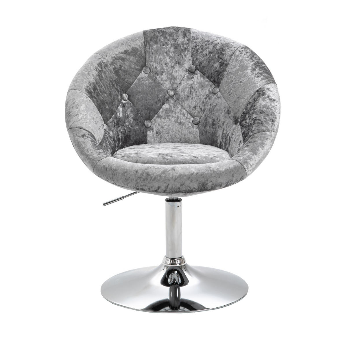 COCKTAILSESSEL HAVANNA Samt Silber - Silberfarben, Textil (62/88/58cm) - SVITA