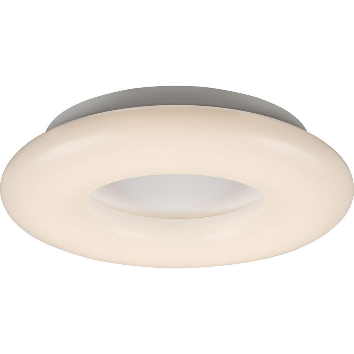 LED DECKENLEUCHTE Opal Weiß - Weiß, Metall (46/46/10cm) - Globo Lighting