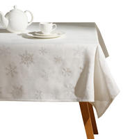 TISCHDECKE Preciosita 150 x 220 cm, Weiß, Dekorative Tischdeko Weihnacheten, Weihnachtsdeko, Christmas - Weiß, Textil (220/150/1cm) - home&you