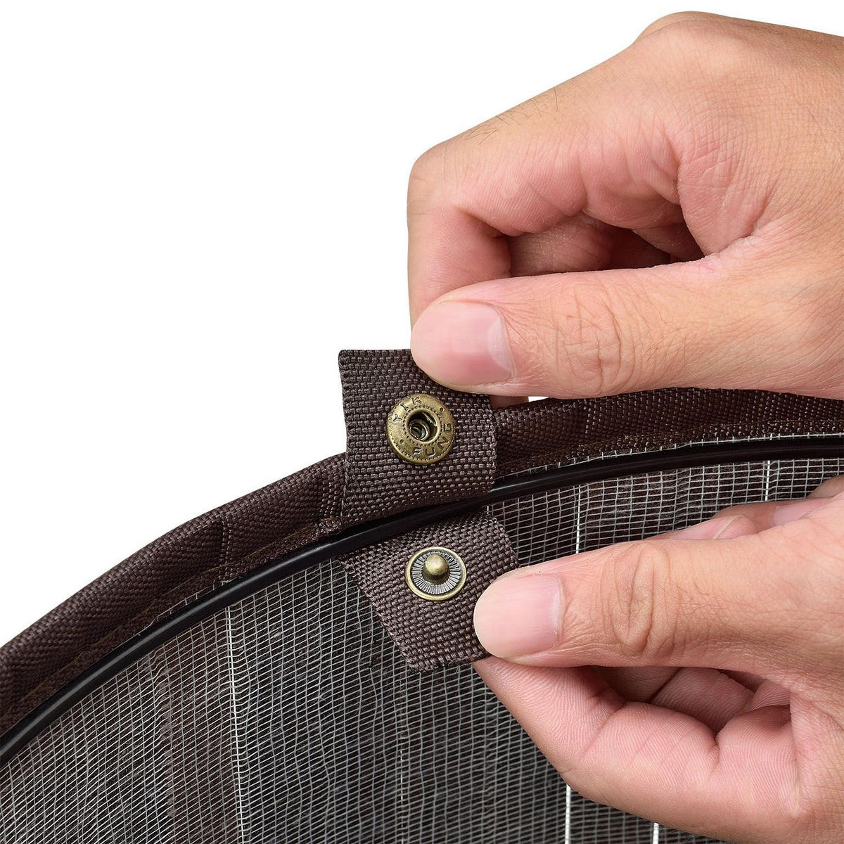 WÄSCHEKORB Curly-Round 55 L natur - Braun, Holz (35/60/35cm) - Juskys