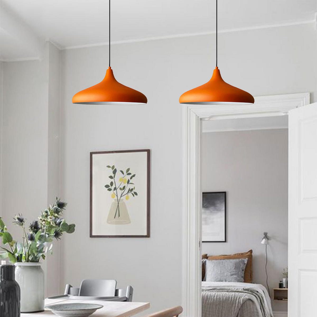PENDELLEUCHTE Champion x2 35/20 - Orange, Metall (35/20cm) - Bamyum