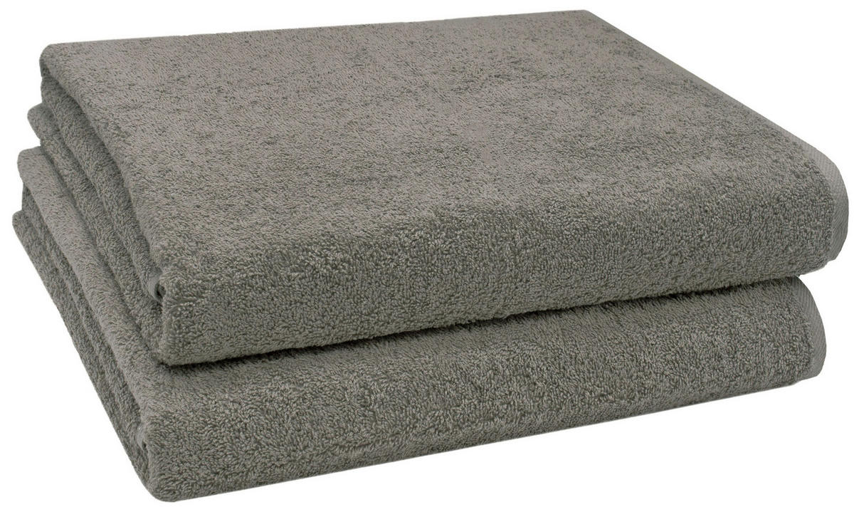 BADETUCH, 2er-Set, 100x150 cm, 100% Baumwolle, Braun - Fango, Textil (100/150cm) - Zollner