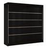 SCHWEBETÜRENSCHRANK Basti IV - 200 cm - Schwarz, Holzwerkstoff/Metall (200/215/58cm) - Sofnet