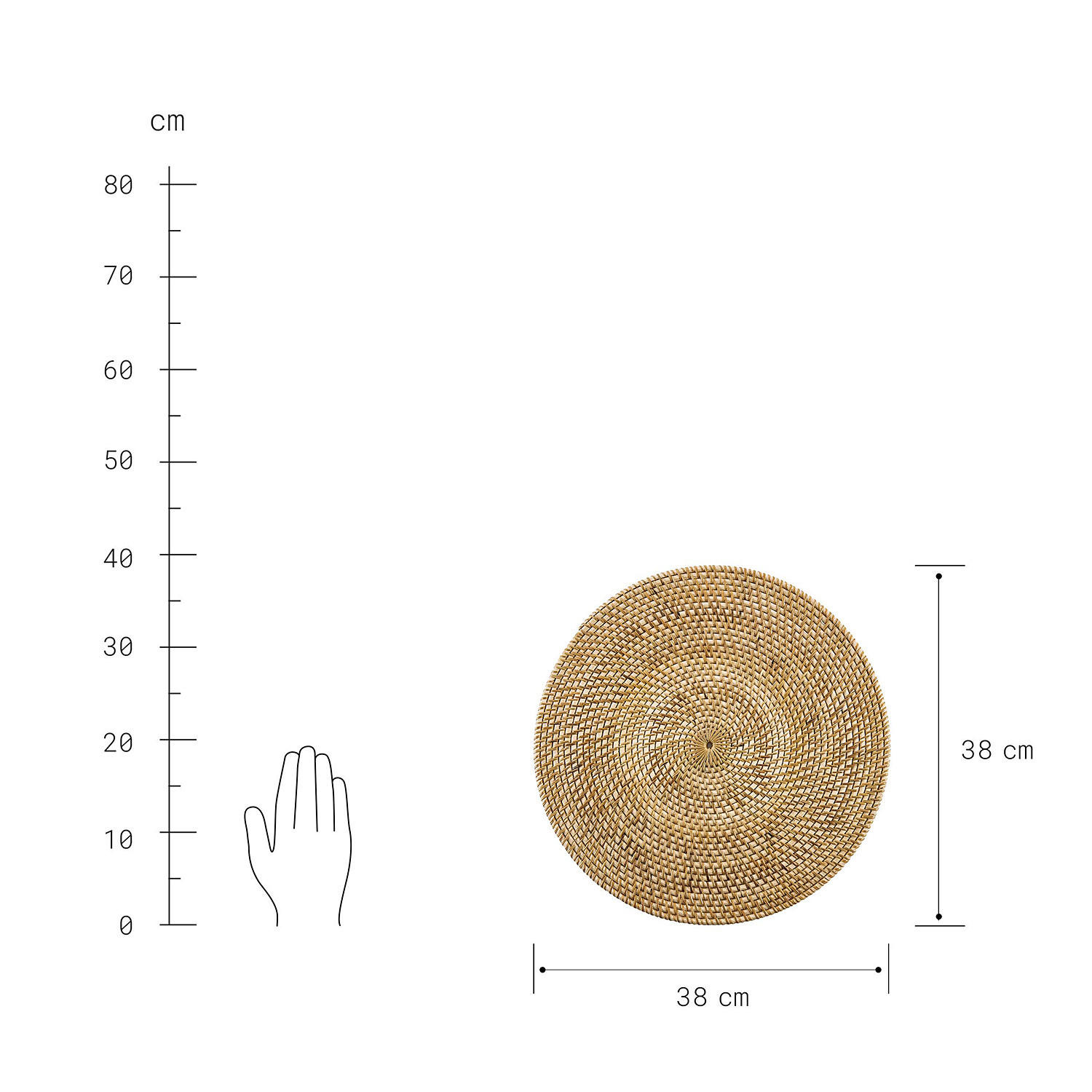 TISCHSET Ronda - Braun, Naturmaterialien (38/38cm) - BUTLERS