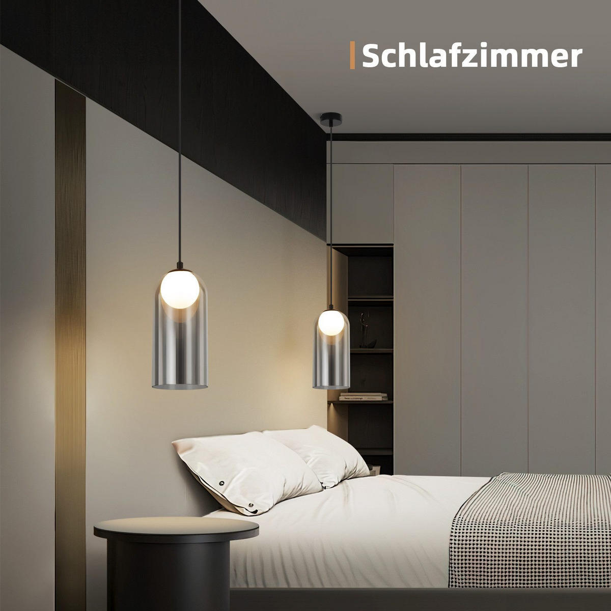 HÄNGELEUCHTE Margolis 8/8/145.5 cm - Schwarz, Metall (8/8/145.5cm) - Nettlife