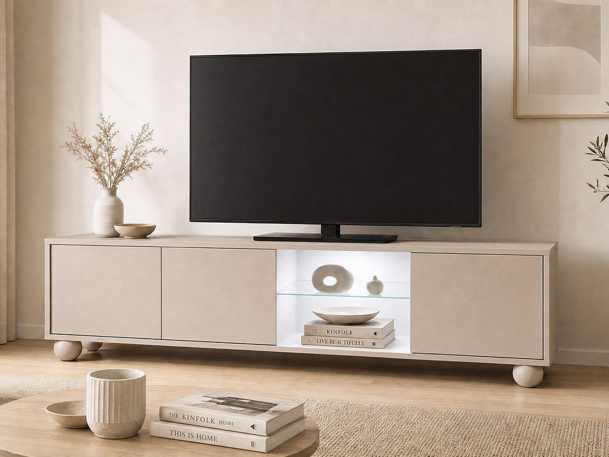 TV-BOARD - 175 x 40 - holz - beige Myvaro - Beige, Holz (175/50/40cm) - Vente-Unique