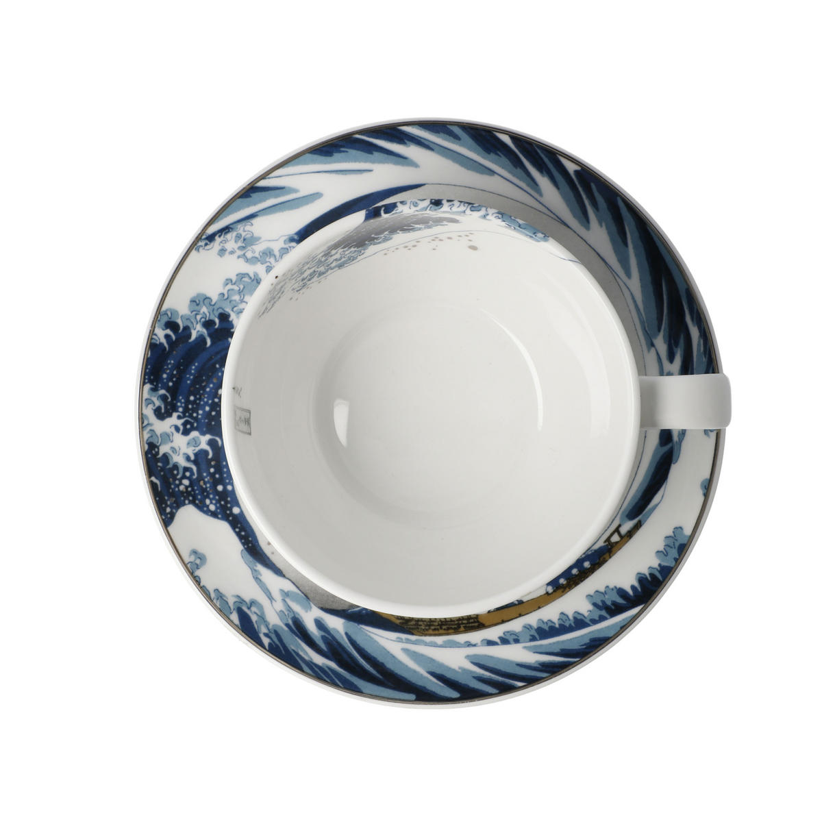 TEETASSE Katsushika Hokusai - Die Welle, Fine Bone China, Bunt, 250 ml - Multicolor, Keramik (0.25L) - Goebel