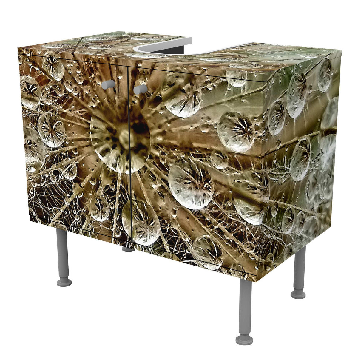 WASCHBECKENUNTERSCHRANK Pusteblume im Herbst 60/55/35 cm - Beige, Holzwerkstoff (60/55/35cm) - Bilderwelten