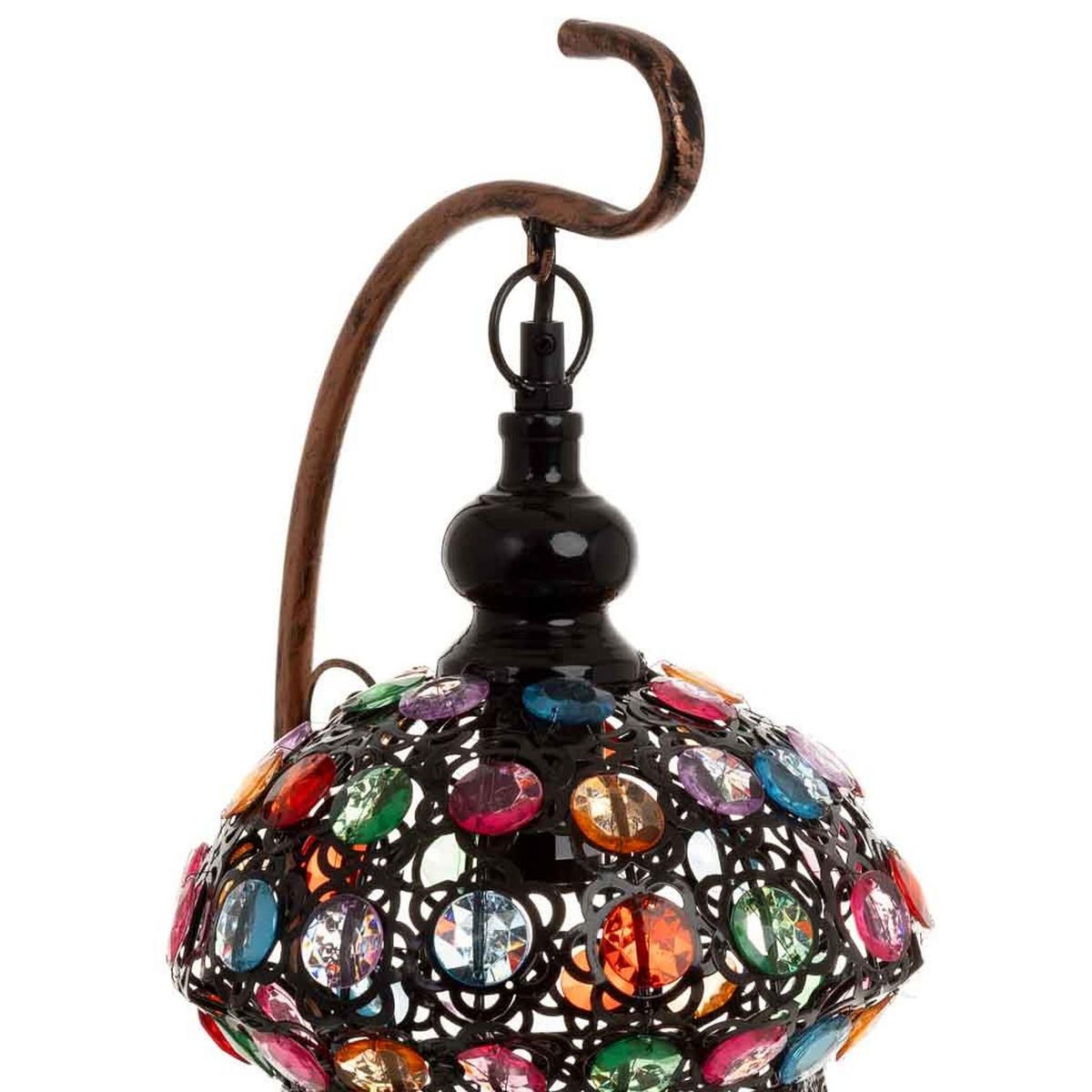 LAMPE aus Metall und Glas, 27x22x55cm - Multicolor, Metall (22/27/55cm) - Wanderlust