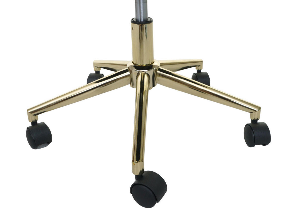 DREHSTUHL HxBxT 87x58x58cm Sitzhöhe 46cm Samt mit Armlehne goldenes Fußkreuz Schwarz - Schwarz, Textil (58/87/58cm) - PROREGAL