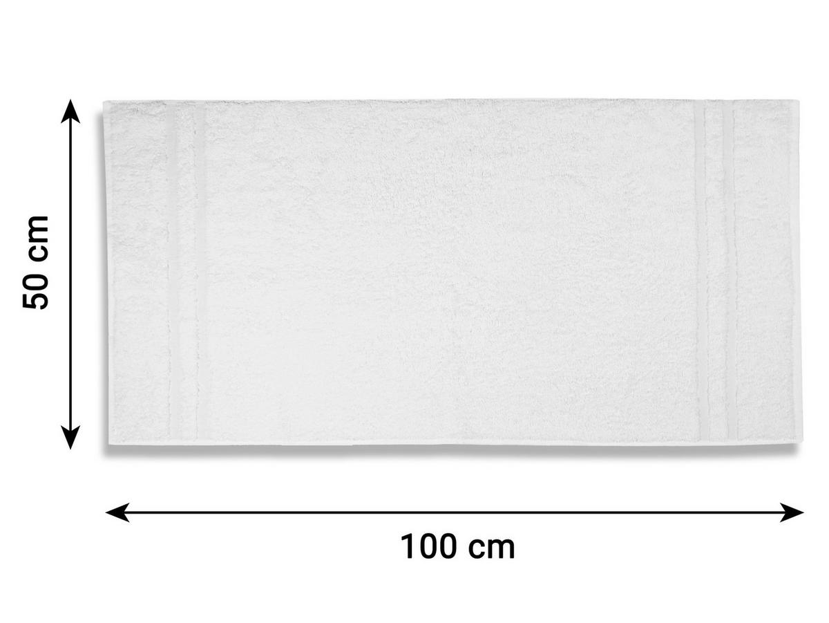HANDTÜCHER, 10er-Set, 50x100 cm, 100% Baumwolle, Weiß - Weiß, Textil (50/100cm) - Zollner