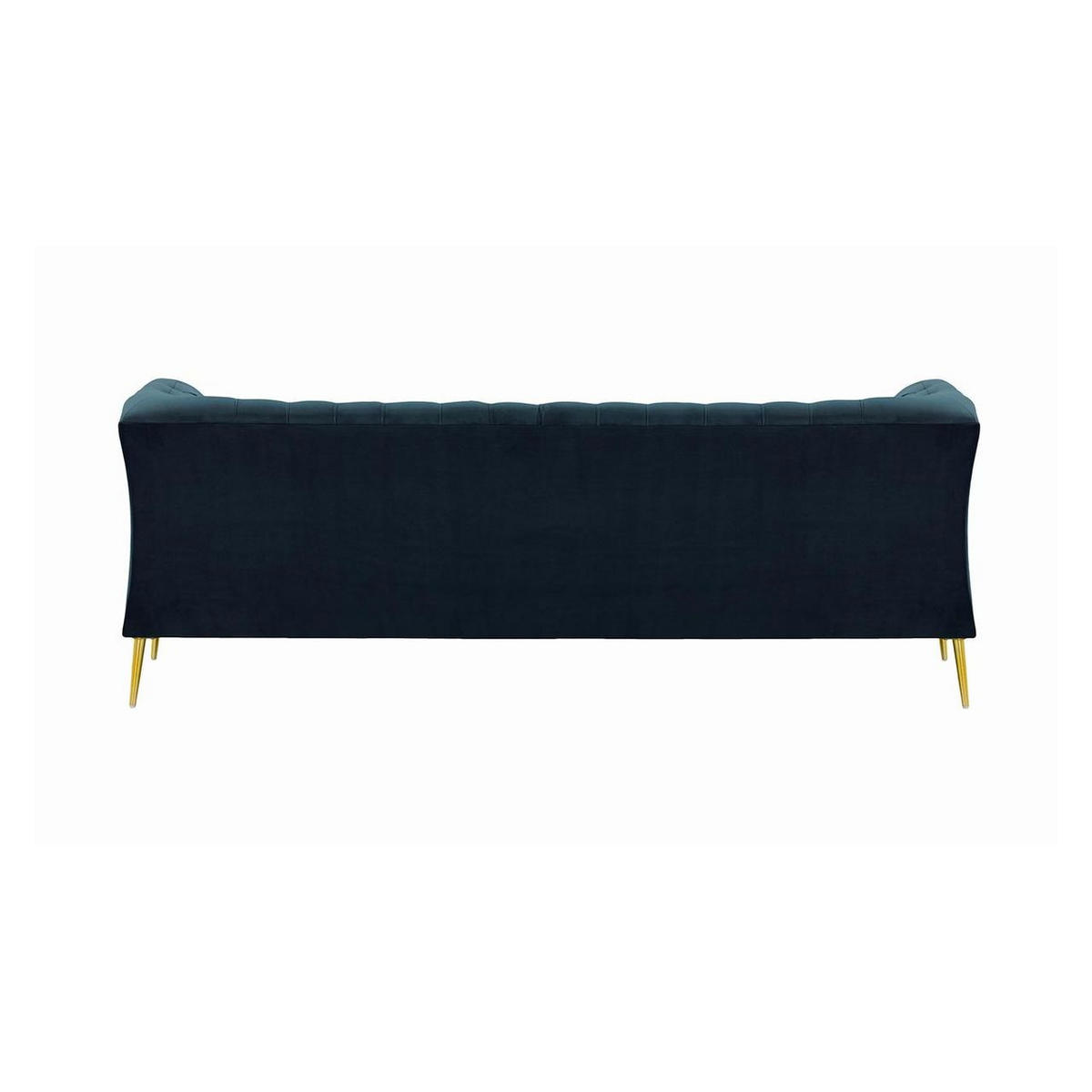 2,5-SITZER-SOFA Chesterfield Modern-Velluto 11 - Dunkelblau, Holz/Textil (209/74/80cm)