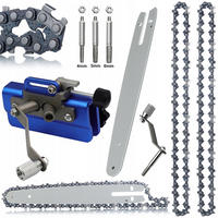 FÜHRUNGSSCHIENE Universal X-tlg. Set, 20 cm, 2x Kette 1/4", Nut 1,3 mm, Handfeile mit Kurbel, gehärteter Stahl - Multicolor, Kunststoff/Metall (10/10/10cm)