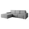 ECKSOFA Bella L, Seite: Links - Hellgrau/Schwarz, Holz/Kunststoff (258/168cm) - MIRJAN24