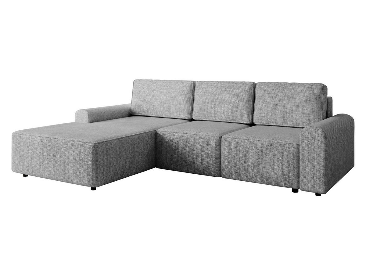 ECKSOFA Bella L, Seite: Links - Hellgrau/Schwarz, Holz/Kunststoff (258/168cm) - MIRJAN24