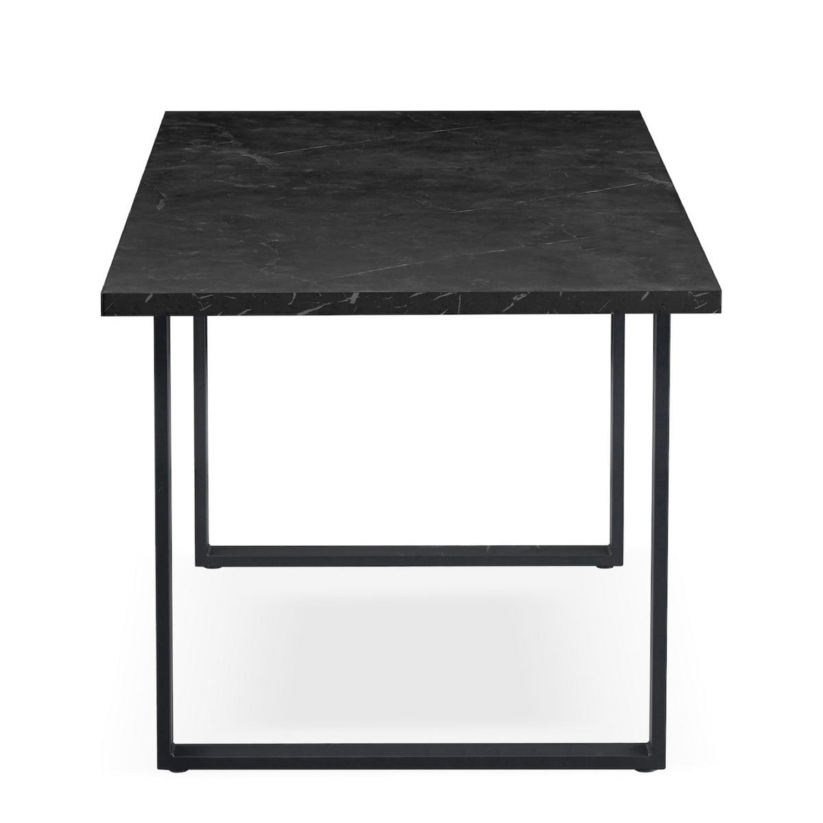 ESSTISCH ANNA 120-160/80/76 cm Marmor-Schwarz - Anthrazit/Schwarz, Holzwerkstoff/Metall (80/120/77cm) - B&D Home