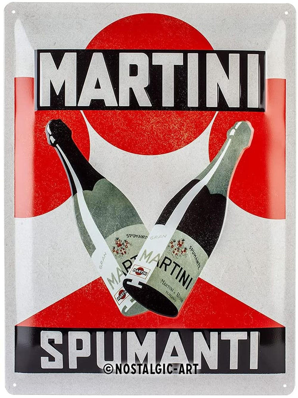 BLECHSCHILD 30/40 cm Martini Spumanti - Multicolor, Metall (30/40/0.2cm) - Nostalgic-Art