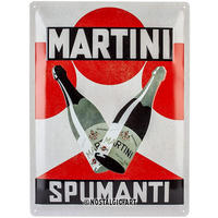 BLECHSCHILD 30/40 cm Martini Spumanti - Multicolor, Metall (30/40/0.2cm) - Nostalgic-Art