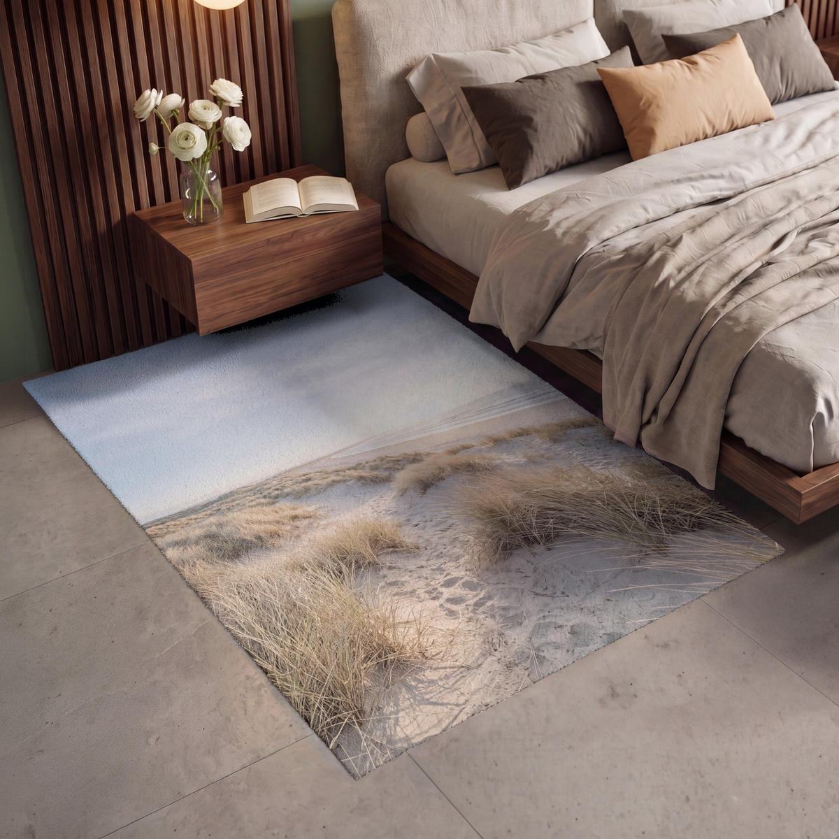 KOBERCE - Duny - Pláž - Béžová - 140x200 cm - piesková, textil/plast (140/0.4cm) - OnlyWow